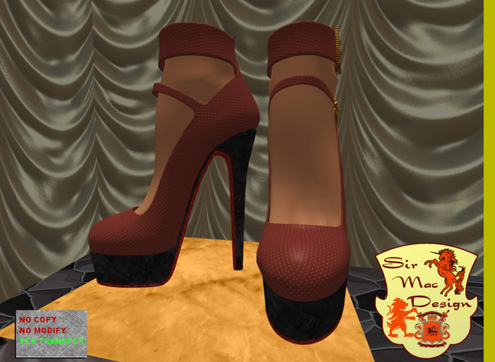 High Heels redbrown/gold  -SirMac Design Model 1101