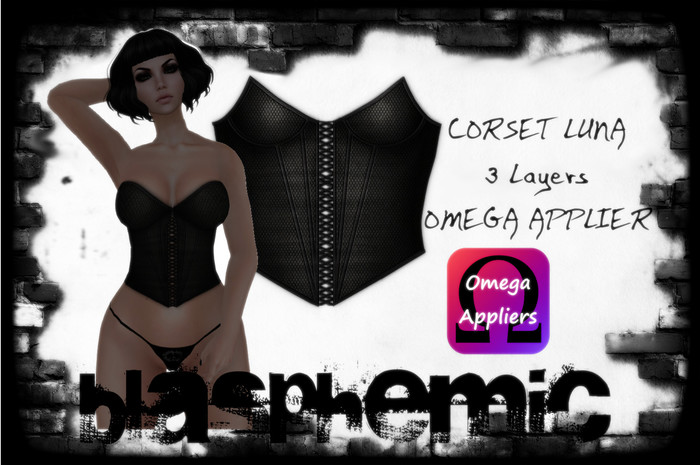 Corset Luna by BLASPHEMIC -black- WEAR
