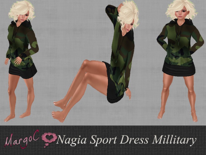 Nagia Sport Dress Millitary- MargoC
