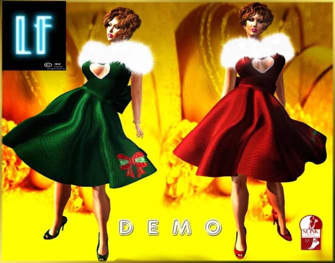 Liquid Mesh Christmas Dress DEMO
