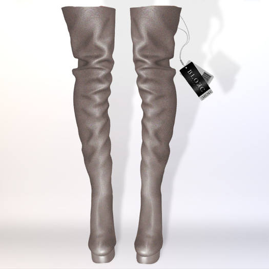 BLOKC - Gray Suede Thigh High Boots