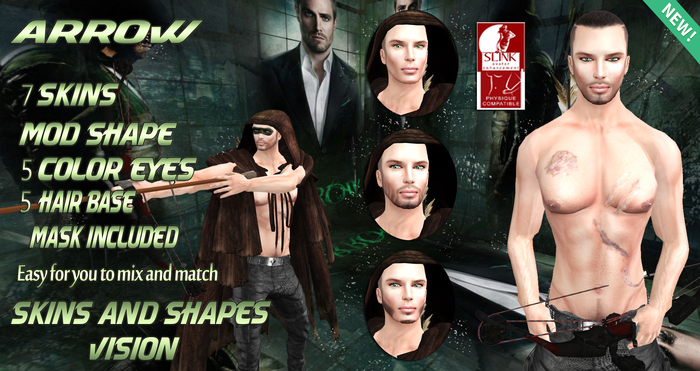 :. VISION - Arrow character - Skins,Shape,Eyes and Mask