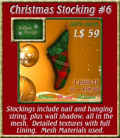 InZane Design Christmas Stocking 21 - bagged (wear or rez)