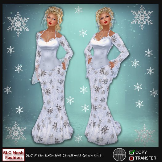 SLC Mesh Exclusive Christmas Gown blue