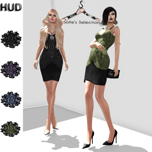<S> Mesh Fitted Dress With Hud