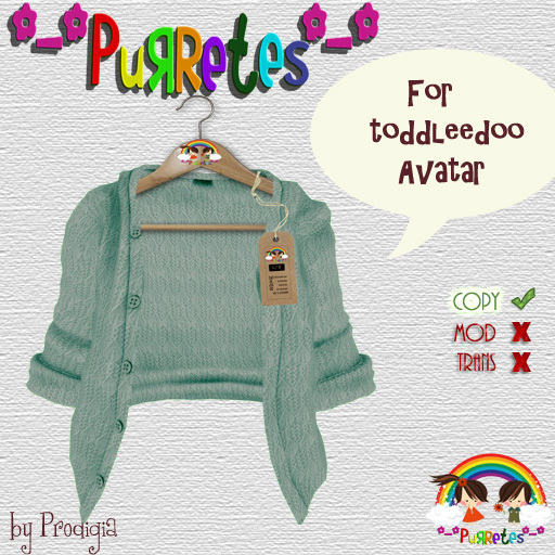 *-*Purretes*-* Mint Mesh Cardigan