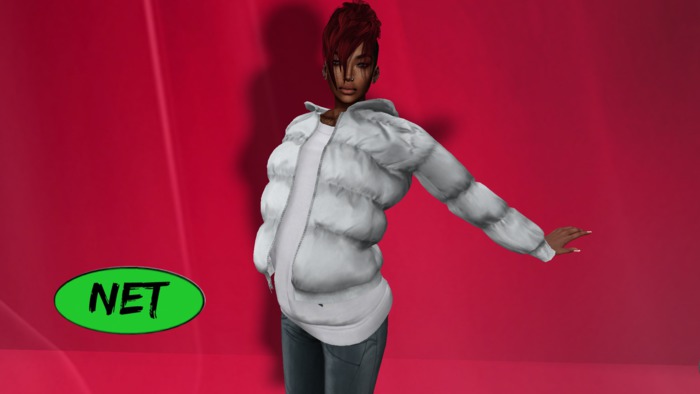 ::NET::WINTER JACKET MESH GIRL WHITE