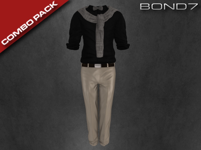 *BOND7* V-neck Longsleeve (Black)