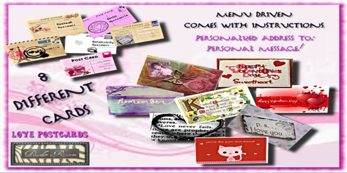 .::POWDER ROOM::. LOVE POSTCARDS  (ADD/WEAR to open)