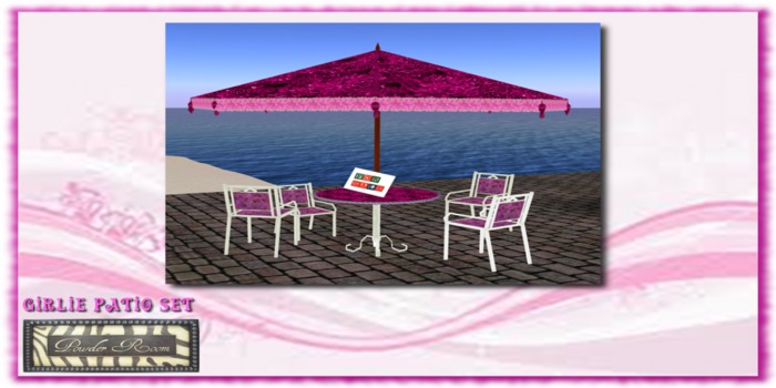 .::POWDER ROOM::.  Girlie Patio Set