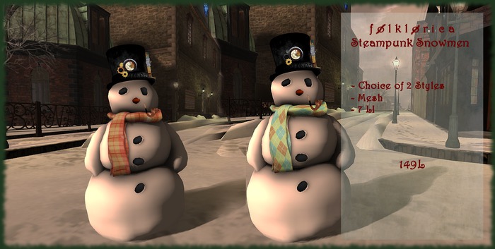 [f] Steampunk Snowmen {Gift-Boxed}