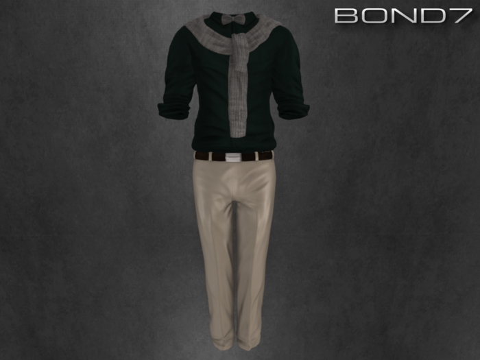 *BOND7* V-neck Longsleeve (Black)