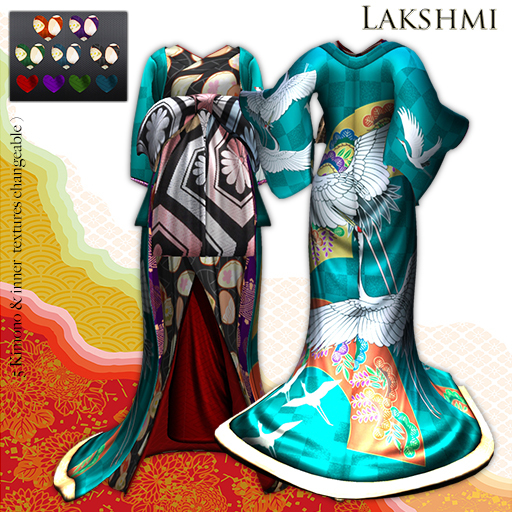 [LAKSHMI - KIMONO]Oiran-TAKAO/Mesh Model B(LQ)/Blue