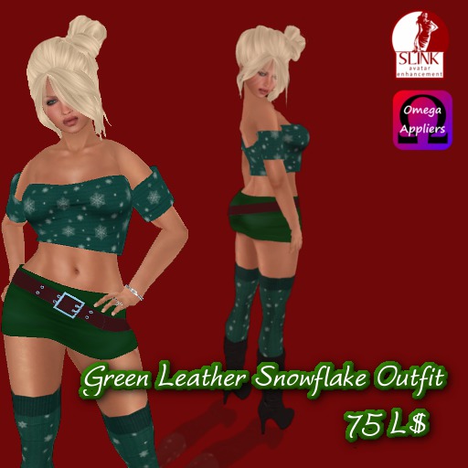 Red Leather Snowflake Outfit