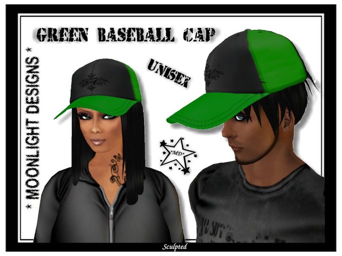 *MD* Green Baseball Cap - SALE -