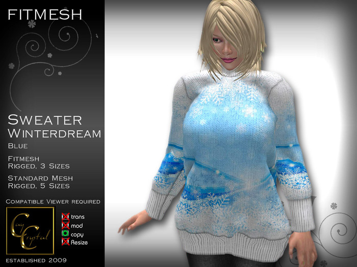 CD FITMESH Sweater Winterdream Blue