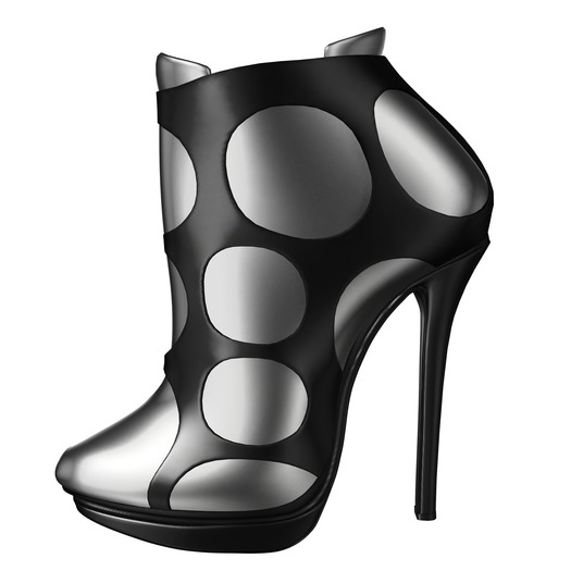MBD Sandra mesh high heel - glitter blue
