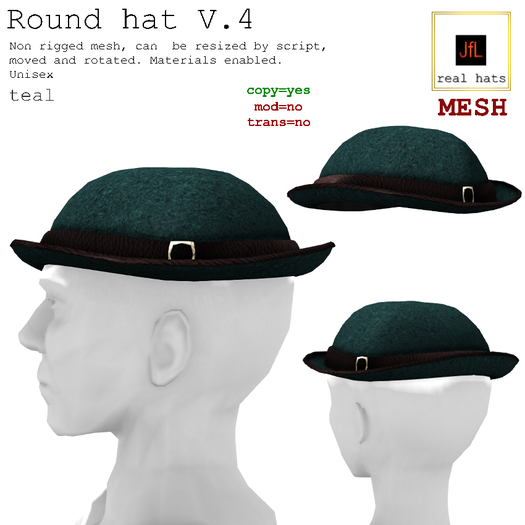 JfL round hat V.4 teal boxed