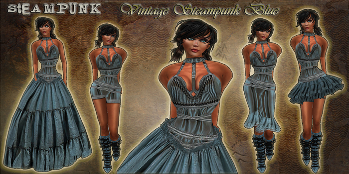 Steampunk Vintage Blue