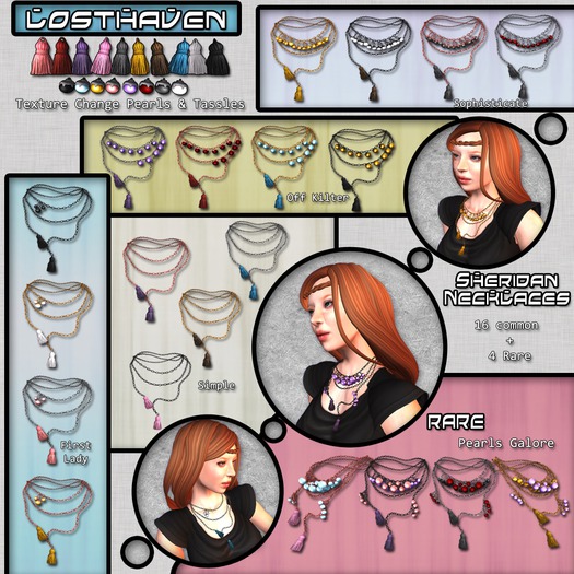 [LH] Sheridan Necklace - RARE - Pearls Galore - Rose