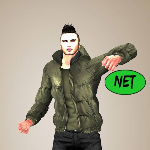 ::NET::ALBERT PADDED JACKET GREEN