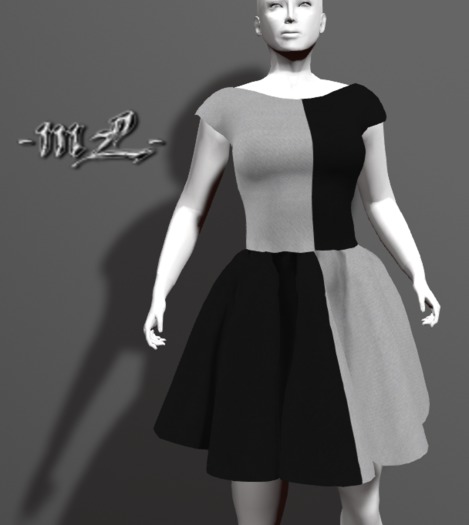 -mL- Carisma Dress - Blacknwhite
