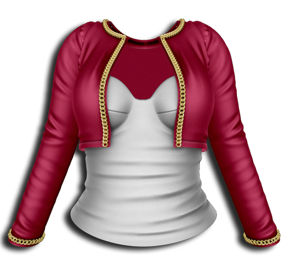 .:Vitrimi:. Chained Crop Jacket Pink