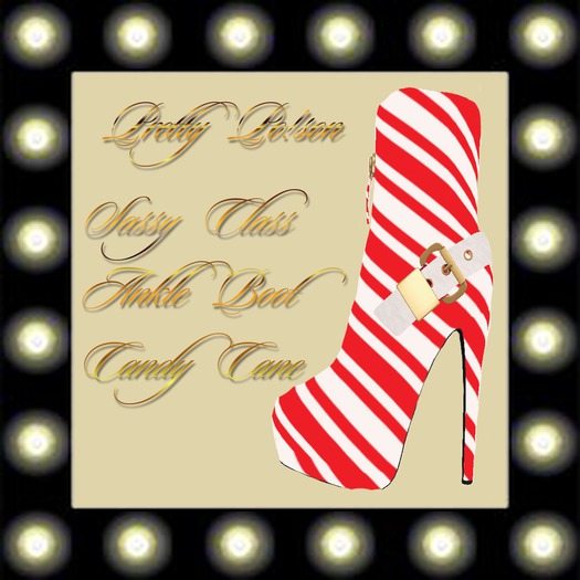 ~*P!P*~ Sassy Class Ankle Boot - Candy Cane