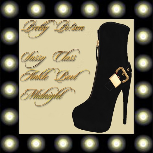 ~*P!P*~ Sassy Class Ankle Boot - Midnight