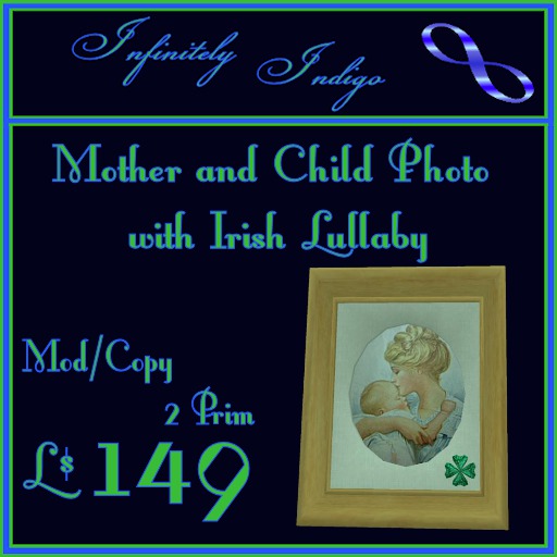 Framed Photo - Mother and Child with Shamrock Jewel