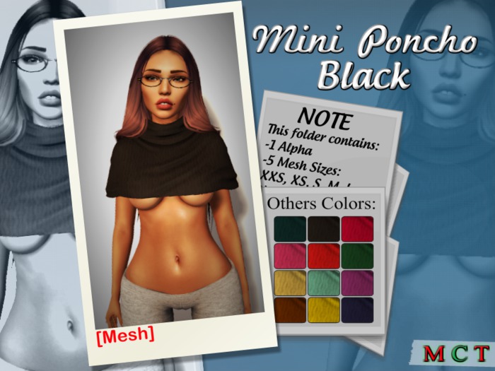 Mini Poncho NAKA [Black]