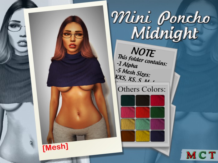 Mini Poncho NAKA [Midnight]