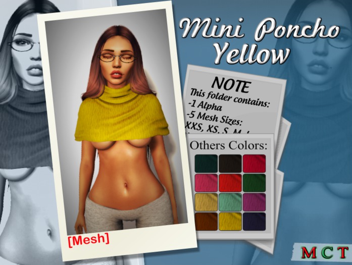 Mini Poncho NAKA [Yellow]