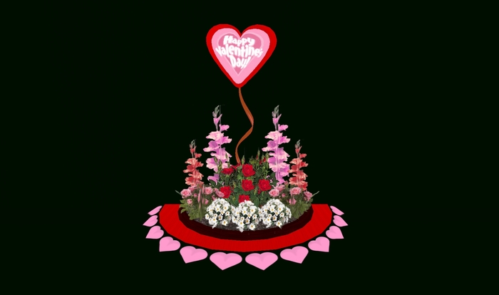 Divivity "In the Pink" Valentine Half Moon Garden