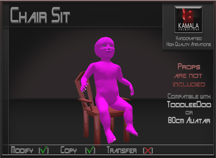 ToddleeDoo *Chair Sit* Copyable Poseball