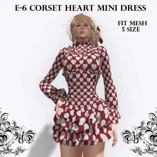 Mesh Ladies Heart Dress Box