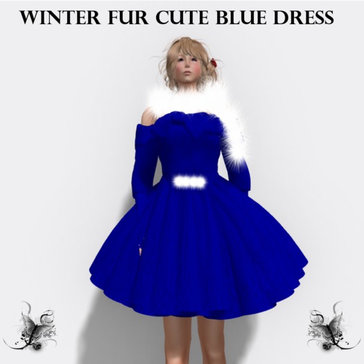 Winter Cute Blue Dress Box