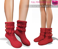 FULL PERM MI Rigged Mesh Flat and Tiptoe Knitted Cosy Socks