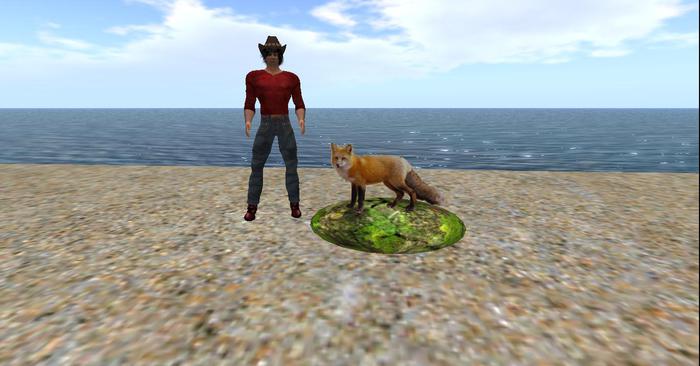 Red Fox particle rez - one prim Copy