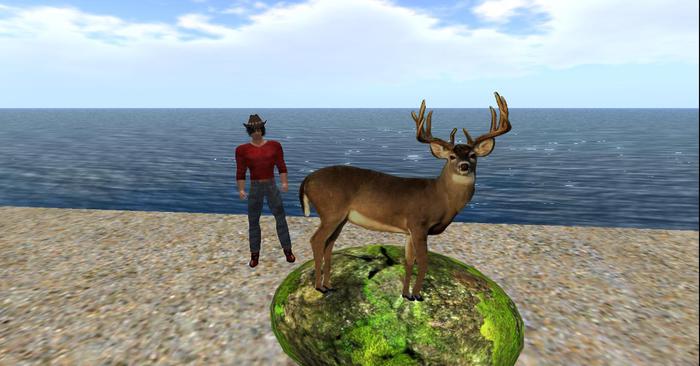 White Tail Buck Deer  - particle rez - one prim Copy