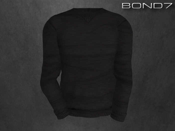 *BOND7* V-neck Longsleeve (Black)