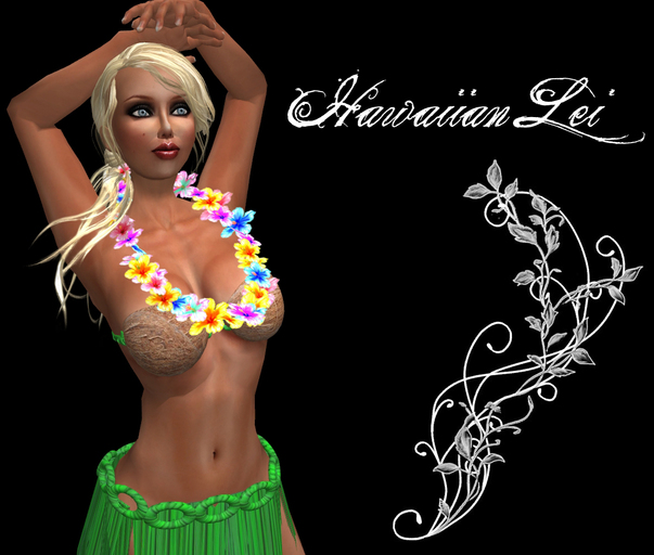 Hawaiian Lei Hula Hawaii Luau Tropical Flower Necklace 3