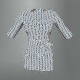 White Menorah Mesh Dress box