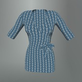 Blue Menorah Mesh Dress
