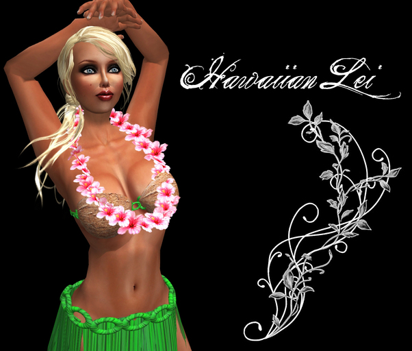 Hawaiian Lei Hula Hawaii Luau Tropical Flower Necklace 2