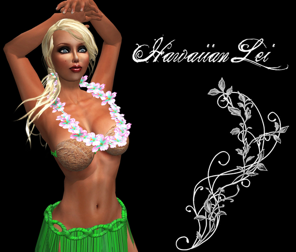 Hawaiian Lei Hula Hawaii Luau Tropical Flower Necklace 1