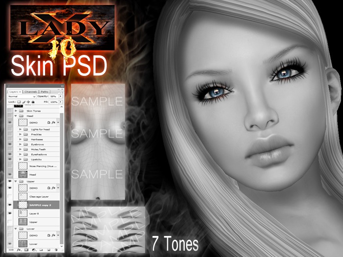 Lady-X-10-Skin PSD -DEMO