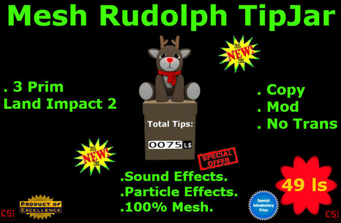 Mesh Rudolph TipJar (box)