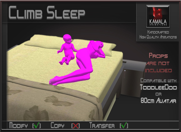 ToddleeDoo *Climb Sleep* Transferable Poseballs