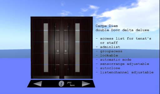 Carpe Diem lockable double Door deluxe Mod.44 with access control
